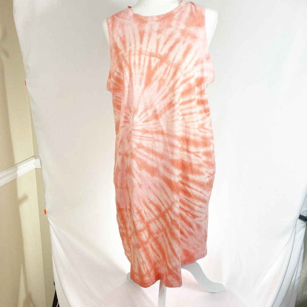 J Crew Factory Tie-Dyed Knit Tank Mini Dress Size L 100% Cotton